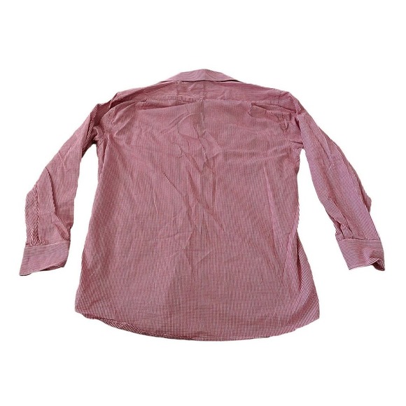 Tommy Hilfiger Dress Shirt Men Size 15.5 32-33 Red Gingham Plaid Checkered Work - Picture 5 of 8